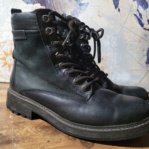 Blondo Men's Jasper Black Leather Lace-Up Boots. Size 9.5